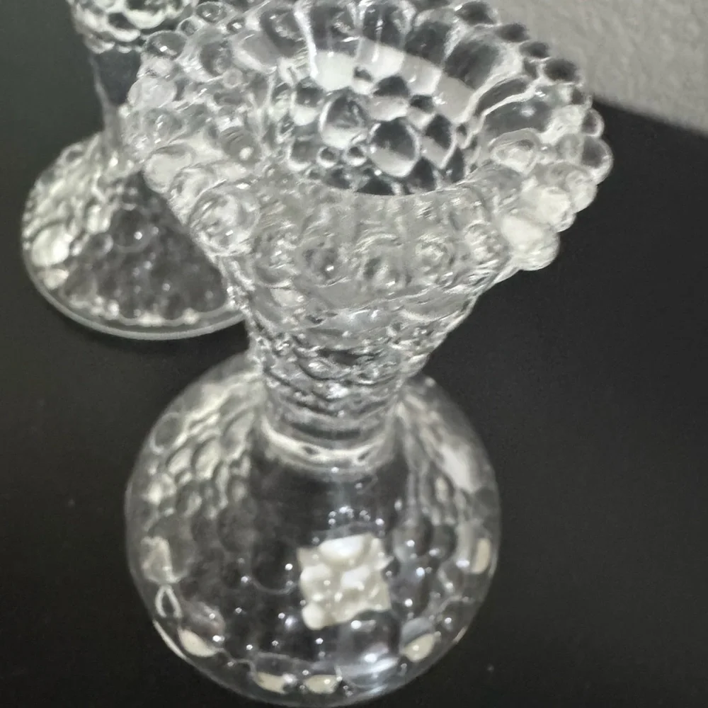PartyLite Gray Crystal Candle Holders Elegant Accents - Picture 6 of 7